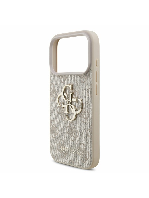 Guess Guess PU 4G Metal Logo Strap Zadnji ovitek za iPhone 17 Pro Pink