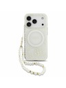 Guess Guess IML Flowers Allover Strap MagSafe Zadnji ovitek za iPhone 17 Pro White