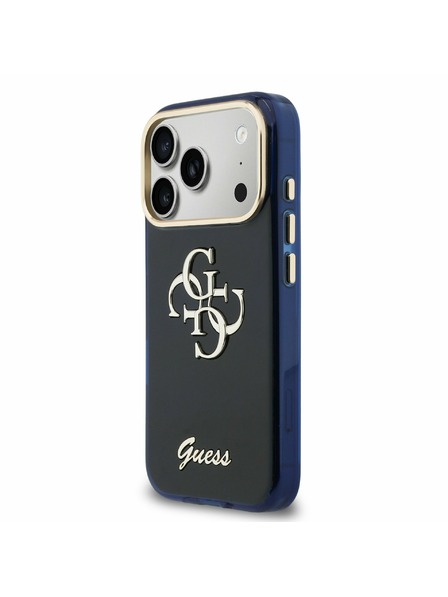 Guess Guess IML 4G Script Metal Logo Zadnji ovitek za iPhone 17 Pro Blue