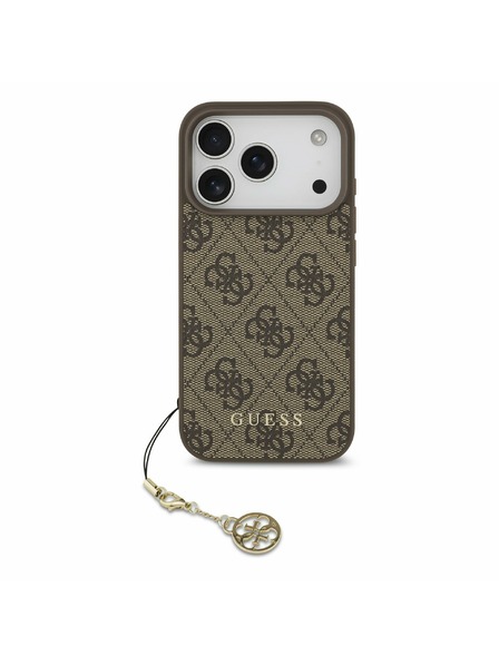 Guess Guess 4G Charm MagSafe Zadnji ovitek za iPhone 17 Pro Tone on Tone Brown