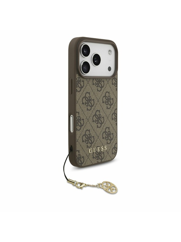 Guess Guess 4G Charm MagSafe Zadnji ovitek za iPhone 17 Pro Tone on Tone Brown