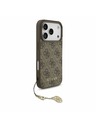 Guess Guess 4G Charm MagSafe Zadnji ovitek za iPhone 17 Pro Tone on Tone Brown
