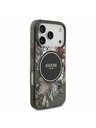 Guess Guess IML Flowers Strap MagSafe Zadnji ovitek za iPhone 17 Pro Black