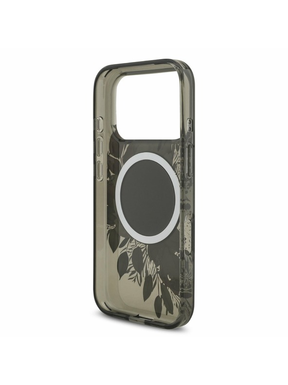 Guess Guess IML Flowers Strap MagSafe Zadnji ovitek za iPhone 17 Pro Black