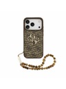 Guess Guess PU 4G Metal Logo Strap Zadnji ovitek za iPhone 17 Pro Brown