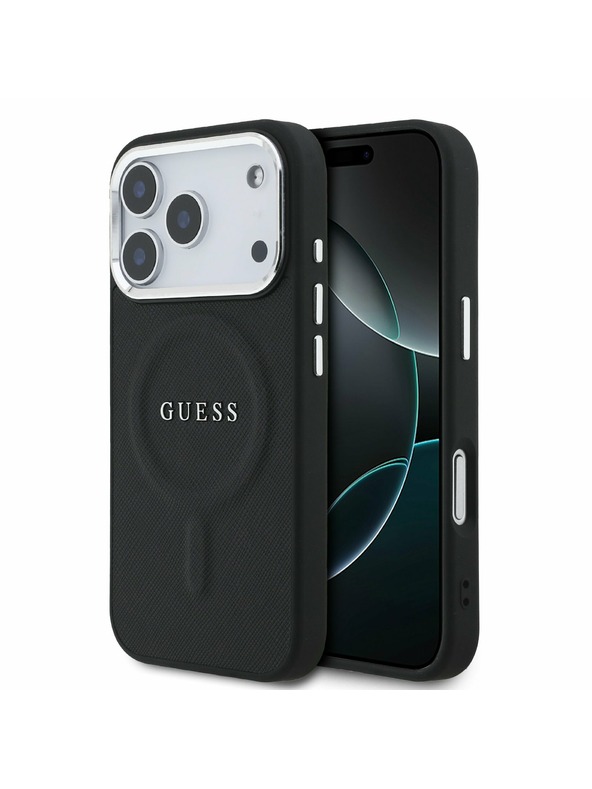 Guess Guess PU Saffiano MagSafe Zadnji ovitek za iPhone 17 Pro Black