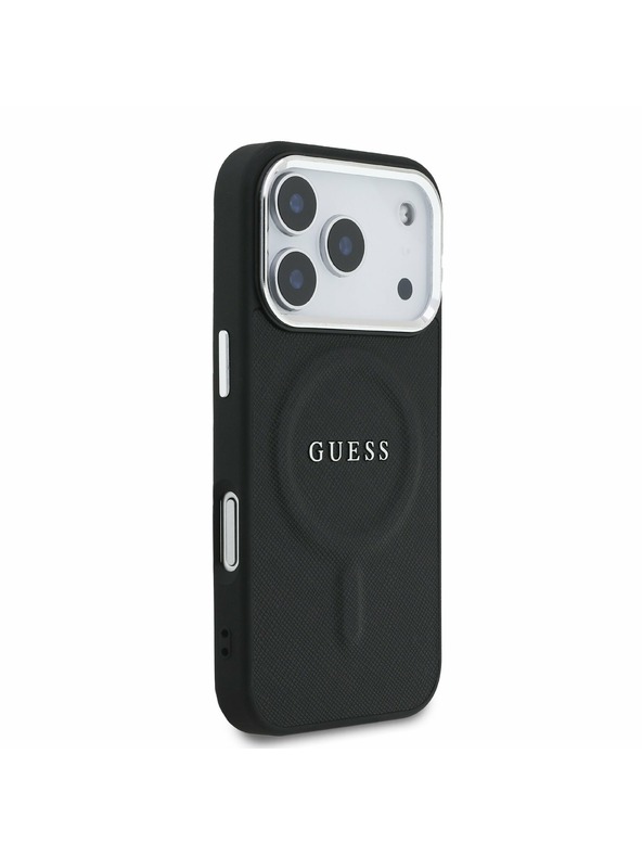 Guess Guess PU Saffiano MagSafe Zadnji ovitek za iPhone 17 Pro Black
