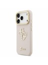 Guess Guess PU Grained 4G Logo Stand Camera Frame Zadnji ovitek za iPhone 17 Pro Pink
