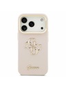 Guess Guess PU Grained 4G Logo Stand Camera Frame Zadnji ovitek za iPhone 17 Pro Pink