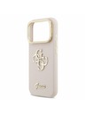 Guess Guess PU Grained 4G Logo Stand Camera Frame Zadnji ovitek za iPhone 17 Pro Pink