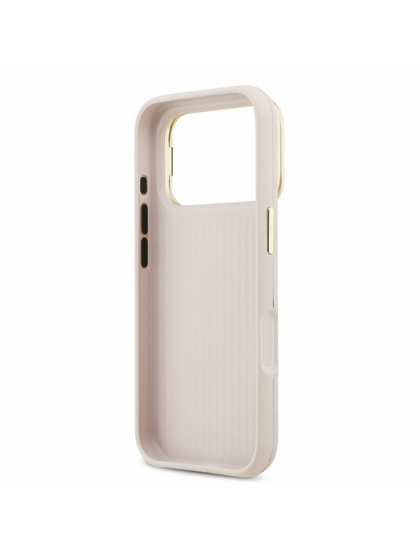 Guess Guess PU Grained 4G Logo Stand Camera Frame Zadnji ovitek za iPhone 17 Pro Pink