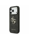 Guess Guess PU 4G Metal Logo Zadnji ovitek za iPhone 17 Pro Grey