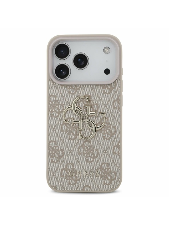 Guess Guess PU 4G Metal Logo Zadnji Ovitek za iPhone 17 Pro Pink