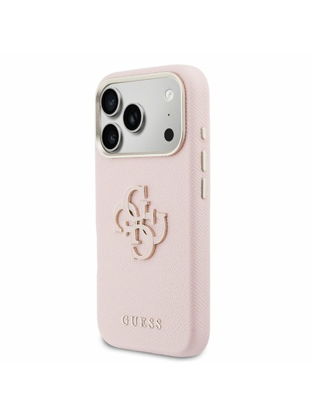 Guess Guess PU Resin Logo Zadnji Ovitek za iPhone 17 Pro Pink