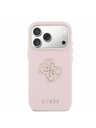 Guess Guess PU Resin Logo Zadnji Ovitek za iPhone 17 Pro Pink