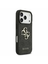 Guess Guess PU 4G Metal Logo Strap Zadnji Ovitek za iPhone 17 Pro Black