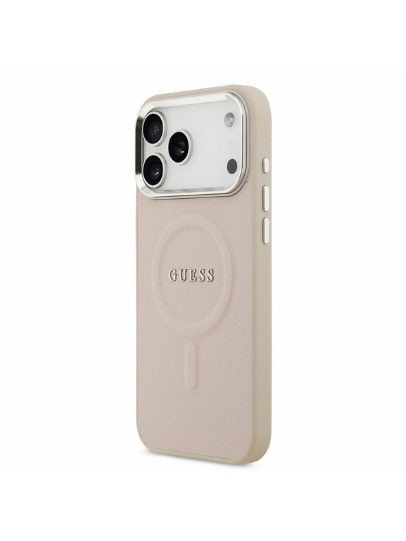 Guess Guess PU Saffiano MagSafe Zadnji Ovitek za iPhone 17 Pro Pink