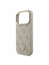 Guess Guess PU Leather 4G Strass Triangle Logo Gold Frame MagSafe Zadnji Ovitek za iPhone 17 Pro Pink