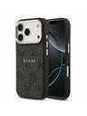 Guess Guess PU Leather 4G Gold Frame MagSafe Zadnji Ovitek za iPhone 17 Pro Black