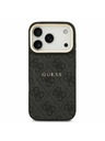 Guess Guess PU Leather 4G Gold Frame MagSafe Zadnji Ovitek za iPhone 17 Pro Black
