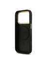 Guess Guess PU Leather 4G Gold Frame MagSafe Zadnji Ovitek za iPhone 17 Pro Black