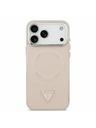 Guess Guess PU Leather Triangle Logo MagSafe Zadnji Ovitek za iPhone 17 Pro Pink