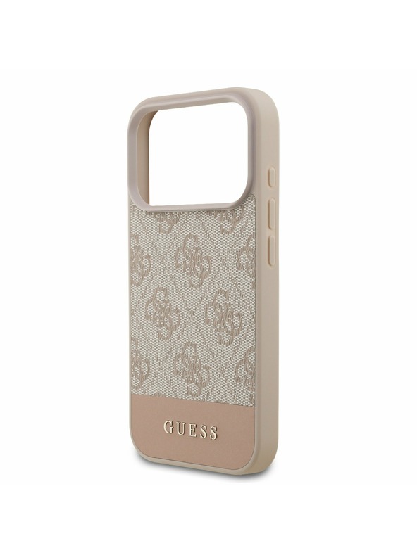 Guess Guess PU 4G Stripe Zadnji Ovitek za iPhone 17 Pro Pink