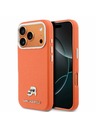 Karl Lagerfeld Karl Lagerfeld PU Karl and Choupette Heads Pins MagSafe Zadnji Ovitek za iPhone 17 Pro Orange