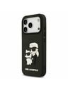 Karl Lagerfeld Karl Lagerfeld 3D Rubber Karl and Choupette Zadnji Ovitek za iPhone 17 Pro Black