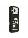 Karl Lagerfeld Karl Lagerfeld 3D Rubber Karl and Choupette Zadnji Ovitek za iPhone 17 Pro Black