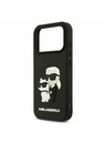 Karl Lagerfeld Karl Lagerfeld 3D Rubber Karl and Choupette Zadnji Ovitek za iPhone 17 Pro Black