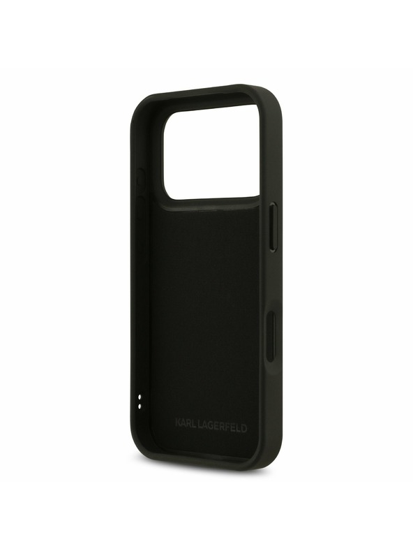 Karl Lagerfeld Karl Lagerfeld 3D Rubber Karl and Choupette Zadnji Ovitek za iPhone 17 Pro Black