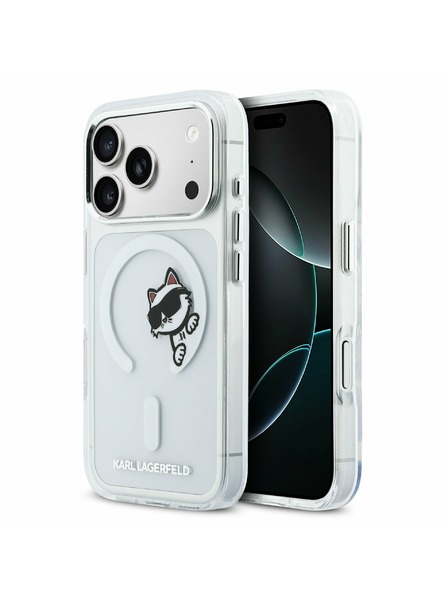Karl Lagerfeld Karl Lagerfeld IML Choupette Peekaboo MagSafe Zadnji Ovitek za iPhone 17 Pro Transparent