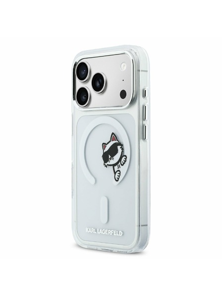 Karl Lagerfeld Karl Lagerfeld IML Choupette Peekaboo MagSafe Zadnji Ovitek za iPhone 17 Pro Transparent