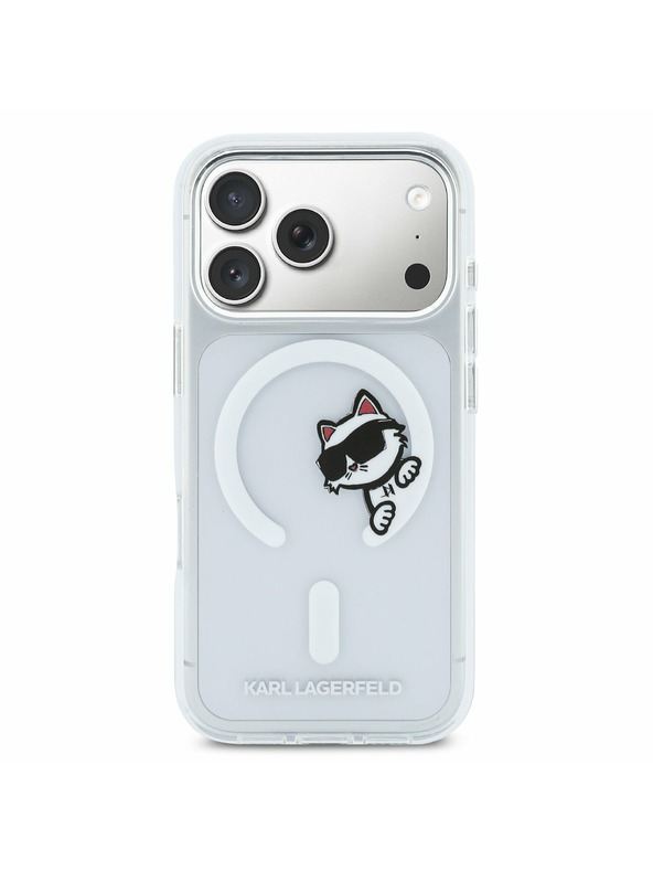 Karl Lagerfeld Karl Lagerfeld IML Choupette Peekaboo MagSafe Zadnji Ovitek za iPhone 17 Pro Transparent