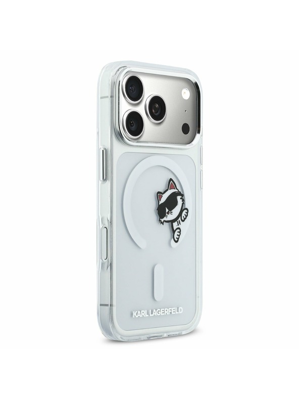 Karl Lagerfeld Karl Lagerfeld IML Choupette Peekaboo MagSafe Zadnji Ovitek za iPhone 17 Pro Transparent