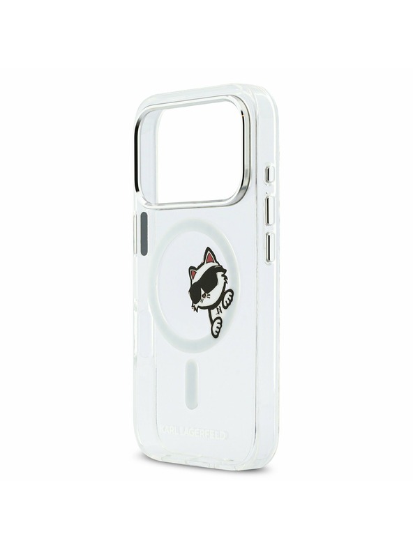 Karl Lagerfeld Karl Lagerfeld IML Choupette Peekaboo MagSafe Zadnji Ovitek za iPhone 17 Pro Transparent