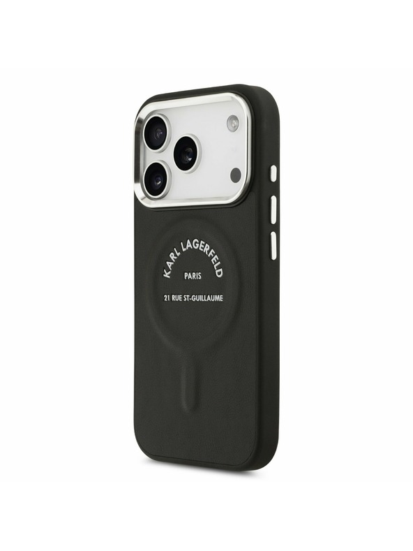 Karl Lagerfeld Karl Lagerfeld PU RSG Logo MagSafe Zadnji Ovitek za iPhone 17 Pro Black
