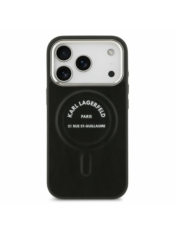 Karl Lagerfeld Karl Lagerfeld PU RSG Logo MagSafe Zadnji Ovitek za iPhone 17 Pro Black