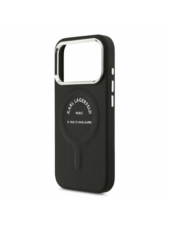 Karl Lagerfeld Karl Lagerfeld PU RSG Logo MagSafe Zadnji Ovitek za iPhone 17 Pro Black