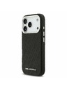 Karl Lagerfeld Karl Lagerfeld Grained PU Repeated Logo MagSafe Zadnji Ovitek za iPhone 17 Pro Black