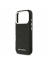 Karl Lagerfeld Karl Lagerfeld Grained PU Repeated Logo MagSafe Zadnji Ovitek za iPhone 17 Pro Black