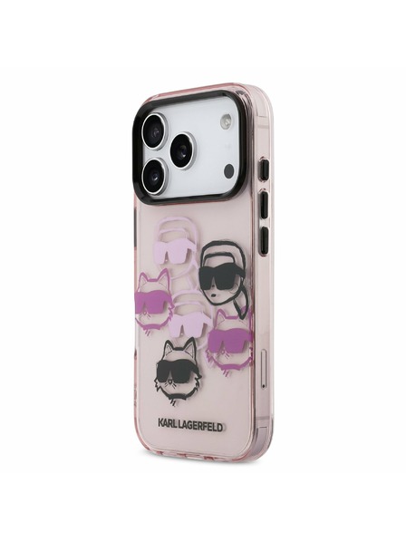 Karl Lagerfeld Karl Lagerfeld IML Multi K&CH Heads Zadnji Ovitek za iPhone 17 Pro Pink
