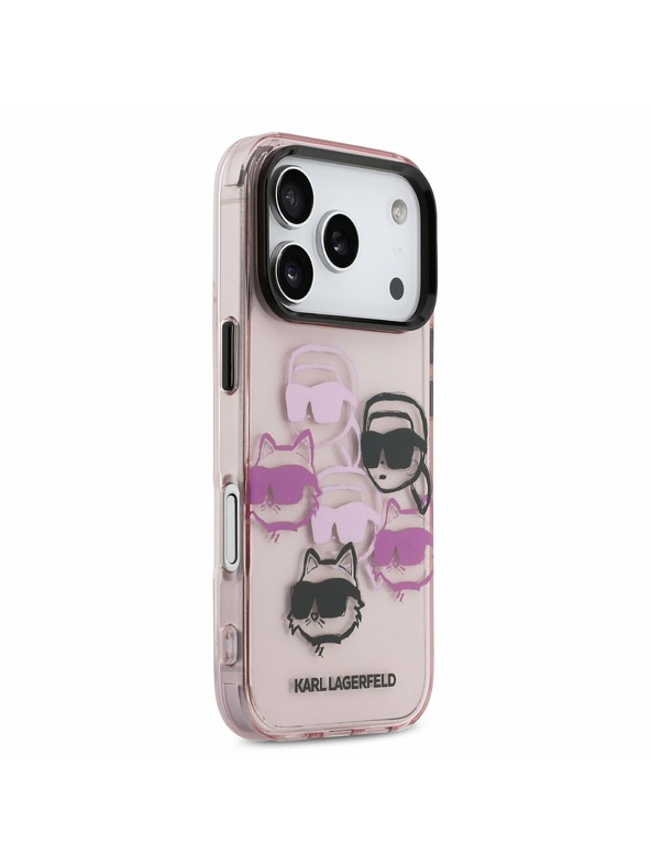 Karl Lagerfeld Karl Lagerfeld IML Multi K&CH Heads Zadnji Ovitek za iPhone 17 Pro Pink