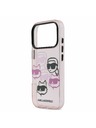 Karl Lagerfeld Karl Lagerfeld IML Multi K&CH Heads Zadnji Ovitek za iPhone 17 Pro Pink