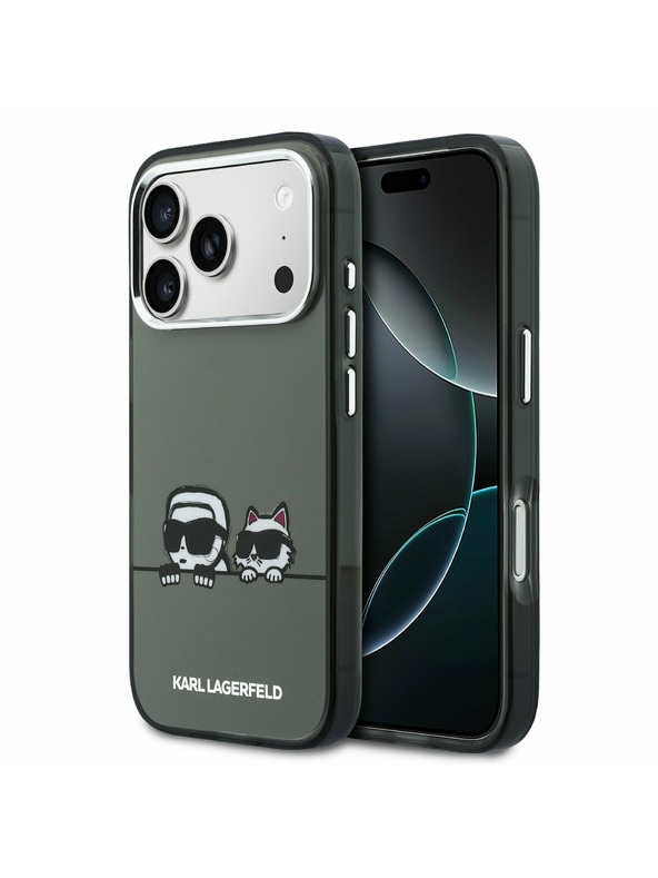 Karl Lagerfeld Karl Lagerfeld IML K&CH Heads Logo MagSafe Zadnji Ovitek za iPhone 17 Pro Black