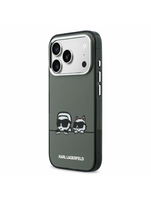 Karl Lagerfeld Karl Lagerfeld IML K&CH Heads Logo MagSafe Zadnji Ovitek za iPhone 17 Pro Black