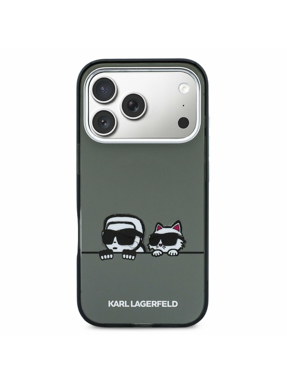 Karl Lagerfeld Karl Lagerfeld IML K&CH Heads Logo MagSafe Zadnji Ovitek za iPhone 17 Pro Black