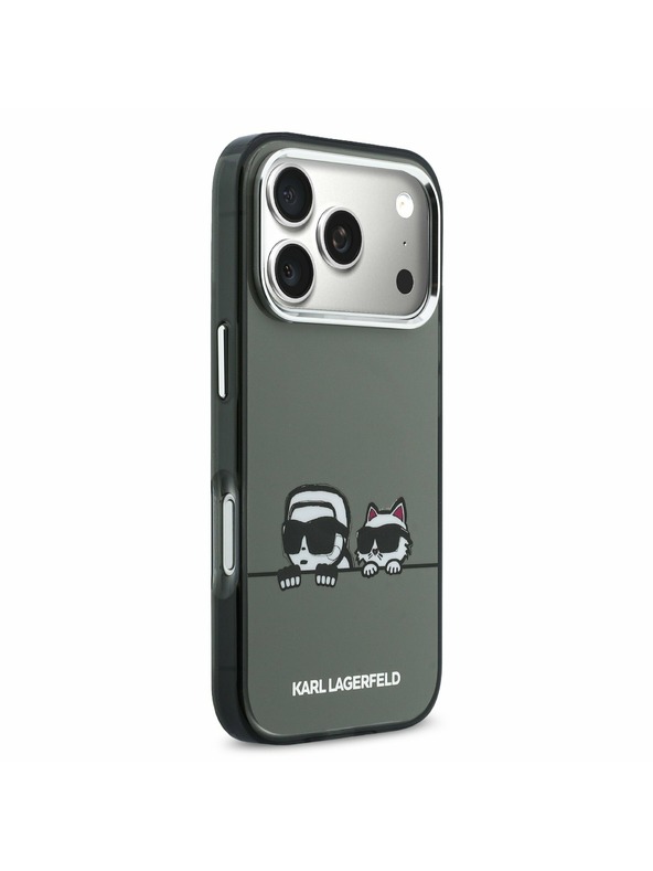 Karl Lagerfeld Karl Lagerfeld IML K&CH Heads Logo MagSafe Zadnji Ovitek za iPhone 17 Pro Black