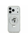 Karl Lagerfeld Karl Lagerfeld Ringstand Karl and Choupette MagSafe Zadnji Ovitek za iPhone 17 Pro White